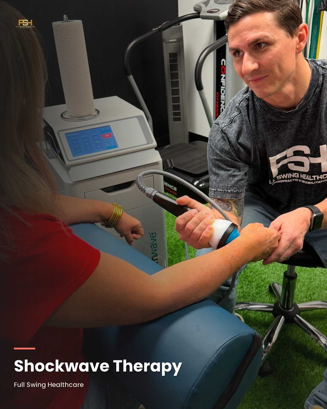 Shockwave therapy treatment at Full Swing Healthcare in Jacksonville, FL