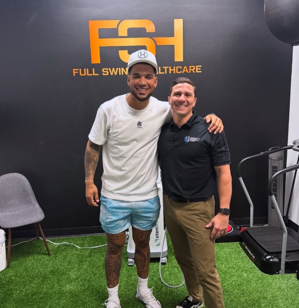 Baseball player Victor Mesa Jr. at Full Swing Healthcare in Jacksonville, FL