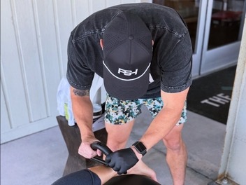 Instrument assisted myofascial scraping at Full Swing Healthcare in Jacksonville, FL